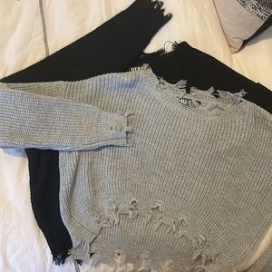2 crop top sweaters
